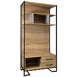 Стеллаж под TV в стиле лофт с открытыми полками и 2-мя ящиками Urban Style Space варинант исполнения - 1 | Loft Concept в Екатеринбурге