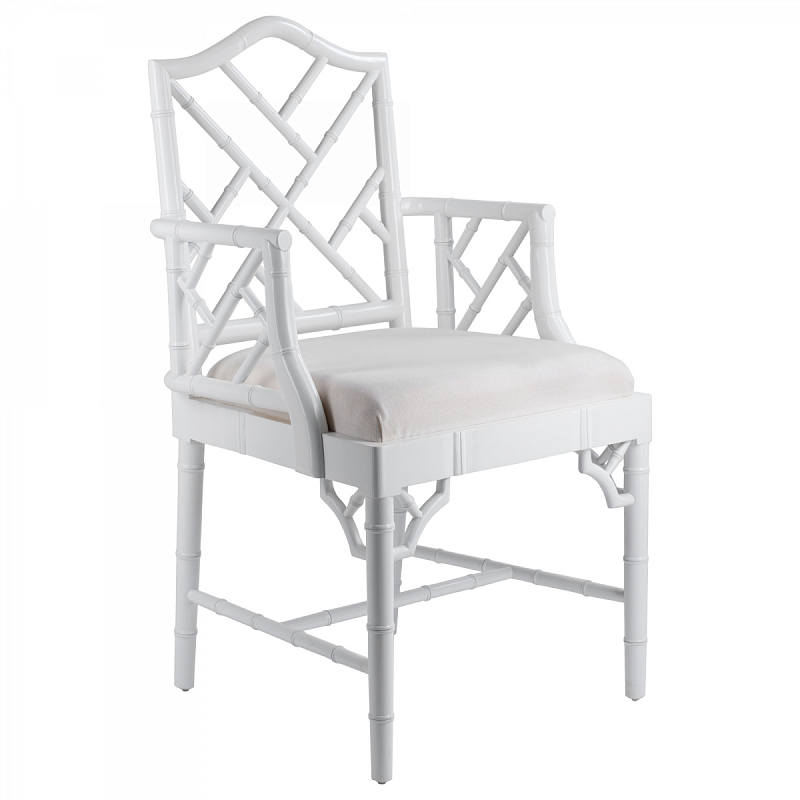 White Chippendale Arm Chair Белый в Екатеринбурге | Loft Concept 