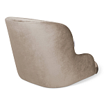 Стул с мягкой бежевой обивкой из велюра и подъемно-поворотным механизмом на черных колесиках Harper Beige варинант исполнения - 2 | Loft Concept в Екатеринбурге