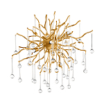 Бра с лучеобразным основанием и подвесками из прозрачного стекла в виде длинных капель Droplet Chandelier варинант исполнения - 1 | Loft Concept в Екатеринбурге