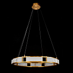 Люстра в виде кольца из натурального камня Golden Alavastor варинант исполнения - 2 | Loft Concept в Екатеринбурге
