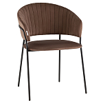 Стул в велюре коричневого цвета Horizon варинант исполнения - 1 | Loft Concept в Екатеринбурге