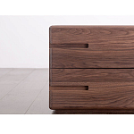 Прикроватный столик деревянный с 2-мя ящиками Moon Walnut Furniture варинант исполнения - 4 | Loft Concept в Екатеринбурге