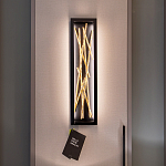 Бра в прямоугольной черной рамке с декором в виде ветвей в золотой отделке Hinkley варинант исполнения - 7 | Loft Concept в Екатеринбурге