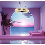 Люстра круглая с фактурными элементами в виде ракушек Inspired Sea варинант исполнения - 5 | Loft Concept в Екатеринбурге