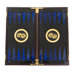 Нарды настольные из натурального камня лазурит и долерит Backgammon from Stone варинант исполнения - 2 | Loft Concept в Екатеринбурге