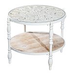 Журнальный столик из натурального дерева в винтажном стиле Openwork Coffee Table варинант исполнения - 1 | Loft Concept в Екатеринбурге