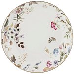 Ваза фарфоровая белая на ножке с рисунком цветов Garden Whisper Porcelain Set  варинант исполнения - 1 | Loft Concept в Екатеринбурге