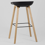 Барный стул на ножках из натурального дерева Boras Black варинант исполнения - 5 | Loft Concept в Екатеринбурге