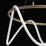 Люстра подвесная круглая золотого цвета с белыми изогнутыми световыми линиями Luke Lampco Tracer Lamp варинант исполнения - 8 | Loft Concept в Екатеринбурге