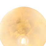 Бра с золотым круглым отражателем и открытой лампой Sun Glow Disc варинант исполнения - 5 | Loft Concept в Екатеринбурге