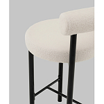 Стул полубарный Floreo букле молочный варинант исполнения - 3 | Loft Concept в Екатеринбурге