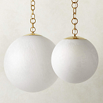 Подвесной светильник в форме шара из белого текстурного стекла Atmosphere варинант исполнения - 2 | Loft Concept в Екатеринбурге