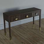 Дизайнерский Письменный стол Elsa Dreams Walnut с тремя ящиками варинант исполнения - 3 | Loft Concept в Екатеринбурге