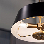 Подвесной светильник с конусовидным металлическим абажуром черного цвета Kichler варинант исполнения - 10 | Loft Concept в Екатеринбурге