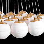 Люстра подвесная круглая с сферическими плафонами из натурального камня Glowing Spheres варинант исполнения - 3 | Loft Concept в Екатеринбурге