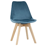 Стул с мягким велюровым сиденьем Arvika Blue варинант исполнения - 1 | Loft Concept в Екатеринбурге