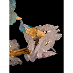 Люстра круглая на золотом каркасе с птичками и цветочным декором Miscellaneous herbs варинант исполнения - 9 | Loft Concept в Екатеринбурге