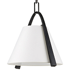 Подвесной светильник в форме конуса с белым тканевым абажуром и чёрным каркасом Stylish Solution варинант исполнения - 3 | Loft Concept в Екатеринбурге