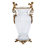 Ваза прозрачная с бронзовыми ручками в виде ангелов Eden Garden варинант исполнения - 1 | Loft Concept в Екатеринбурге