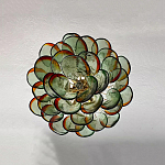 Люстра стеклянная с зелеными лепестками Green Leaf Fall варинант исполнения - 4 | Loft Concept в Екатеринбурге