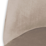 Барный стул со спинкой и металлической подставкой на 4-х деревянных ножках Бежевый Велюр Vendramin Chair варинант исполнения - 3 | Loft Concept в Екатеринбурге