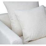 Дизайнерское кресло мягкое с обивкой из рогожки кремового цвета Decoration of Everything варинант исполнения - 2 | Loft Concept в Екатеринбурге