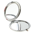 Зеркало карманное складное круглое из натурального камня Оникс в подарочной упаковке Silver Stone Mirrors варинант исполнения - 2 | Loft Concept в Екатеринбурге