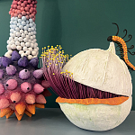 Статуэтка фантастический фрукт Exotic Tropical Fruit orange and white 67 варинант исполнения - 1 | Loft Concept в Екатеринбурге