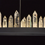 Люстра с двумя кольцами черного цвета с хрустальными элементами QUARTZ CRYSTAL варинант исполнения - 7 | Loft Concept в Екатеринбурге