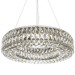 Круглая люстра с хрустальным декором Langlais Crystal Chrome Chandelier варинант исполнения - 1 | Loft Concept в Екатеринбурге