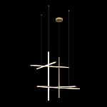 Люстра с 6-ю  пересекающимися цилиндрическими плафонами на тонких тросах Trumpet tube варинант исполнения - 5 | Loft Concept в Екатеринбурге