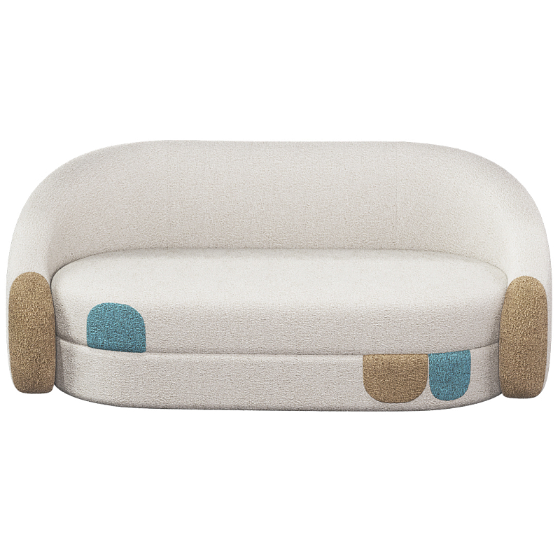 Дизайнерский Диван Undina Молочный Песочный Голубой в Екатеринбурге | Loft Concept 