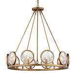 Люстра круглая с прозрачными рельефными плафонами Crystal Prism варинант исполнения - 1 | Loft Concept в Екатеринбурге