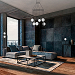 Люстра светодиодная с 6-ю сферическими стеклянными плафонами Splatter варинант исполнения - 5 | Loft Concept в Екатеринбурге