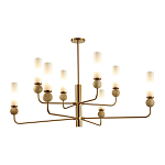 Люстра на штанге с 8-ю цилиндрическими матовыми плафонами и шарами из камня Orb Essence варинант исполнения - 8 | Loft Concept в Екатеринбурге