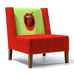 FUN Armchair "Chili Pepper" Red Дизайнерское кресло с цветным принтом варинант исполнения - 2 | Loft Concept в Екатеринбурге