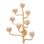 Бра золотое в виде растения Golden Flower Glade варинант исполнения - 2 | Loft Concept в Екатеринбурге