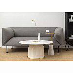 Кофейный столик с круглой столешницей на белом мраморном основании Original Foundation варинант исполнения - 2 | Loft Concept в Екатеринбурге