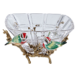 Чаша квадратная из прозрачного стекла с фигурками разноцветных птиц Eden Garden варинант исполнения - 1 | Loft Concept в Екатеринбурге