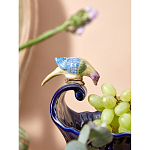 Чаша темно-синего цвета из фарфора с разноцветной птичкой Eden Garden porcelain and bronze варинант исполнения - 15 | Loft Concept в Екатеринбурге