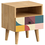 Прикроватная тумба с изображением на ящике Elise Nightstand варинант исполнения - 1 | Loft Concept в Екатеринбурге
