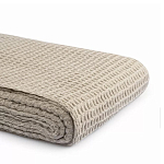 Плед из шерсти бежевого цвета с бахромой Waffle Comfort варинант исполнения - 3 | Loft Concept в Екатеринбурге