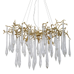 Люстра подвесная с прозрачными подвесками в форме капель Droplet Chandelier варинант исполнения - 1 | Loft Concept в Екатеринбурге