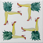 Плитка дизайнерская с рисунком Пина Колада варинант исполнения - 2 | Loft Concept в Екатеринбурге