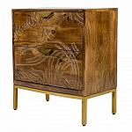 Прикроватная тумба с фактурным фасадом Termite варинант исполнения - 3 | Loft Concept в Екатеринбурге