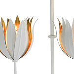 Люстра белая прямоугольная с абажурами в виде цветков тюльпана White Tulips варинант исполнения - 1 | Loft Concept в Екатеринбурге