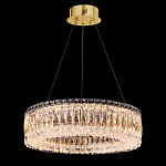 Люстра подвесная круглая из прозрачного хрусталя с золотым корпусом Selfsufficient варинант исполнения - 1 | Loft Concept в Екатеринбурге