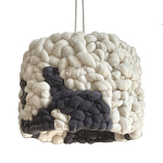Светильник вязаный из шерсти Черно-белый варинант исполнения - 2 | Loft Concept в Екатеринбурге