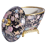 Шкатулка черного цвета с цветочной росписью Eden Garden варинант исполнения - 2 | Loft Concept в Екатеринбурге